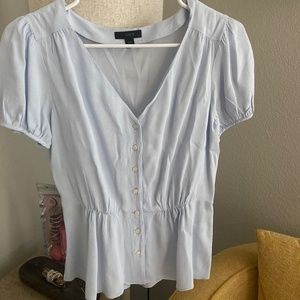 Baby Blue Babydoll Blouse
